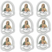 Gezegende Maagd Maria Verdrietige Moeder Religieus Sticker (Voorkant)