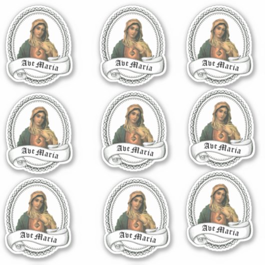 Gezegende Maagd Maria Verdrietige Moeder Religieus Sticker (Voorkant)