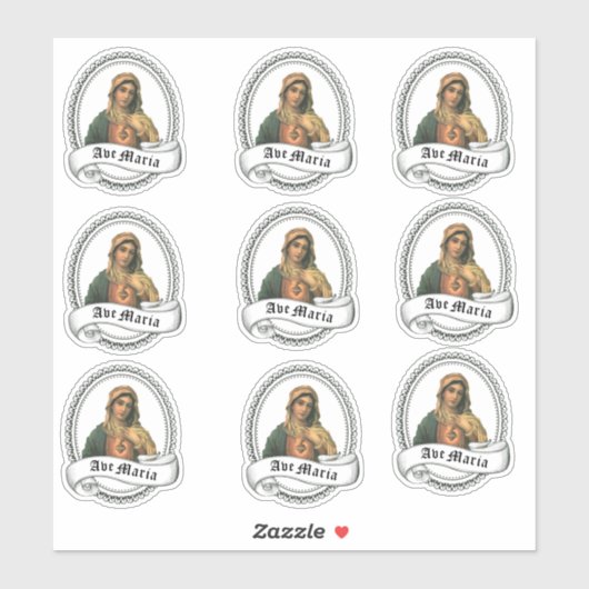 Gezegende Maagd Maria Verdrietige Moeder Religieus Sticker (Vel)