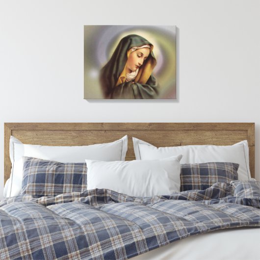 Gezegende Maagd Maria verpakt Canvas (Insitu (Slaapkamer))
