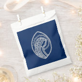 Gezegende Maagd Maria, witte kant, marineblauw Bedankzakje (Geknipt)