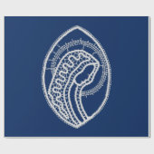 Gezegende Maagd Maria, witte kant, marineblauw Cadeaupapier (Vlak)