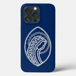 Gezegende Maagd Maria, witte kant, marineblauw Case-Mate iPhone Case