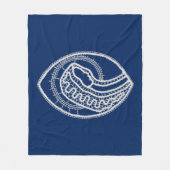 Gezegende Maagd Maria, witte kant, marineblauw Fleece Deken (Voorkant)