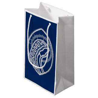 Gezegende Maagd Maria, witte kant, marineblauw Klein Cadeauzakje