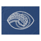 Gezegende Maagd Maria, witte kant, marineblauw Tafelkleed (Voorkant (Horizontaal))