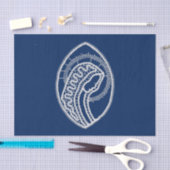 Gezegende Maagd Maria, witte kant, marineblauw Tissuepapier (Craft)