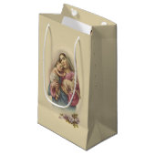 Gezegende Maagd Mary Baby Jesus Flowers Klein Cadeauzakje (Voorkant Gekanteld)