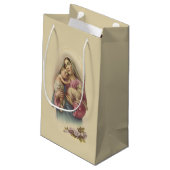 Gezegende Maagd Mary Baby Jesus Flowers Klein Cadeauzakje (Achterkant Gekanteld)