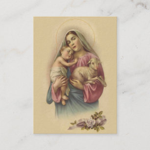 Gezegende maagd Mary Baby Jesus Memorare Prayer Visitekaartje
