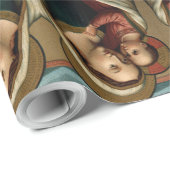 Gezegende Maagd Mary Christus Kind Kerstmis Cadeaupapier (Rol Hoek)