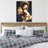 Gezegende Maagd Mary en Baby Child Jesus Canvas Afdruk (Insitu (Slaapkamer))