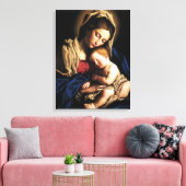Gezegende Maagd Mary en Baby Child Jesus Canvas Afdruk (Insitu (Woonkamer))
