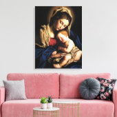 Gezegende Maagd Mary en Baby Child Jesus Canvas Afdruk (Insitu (Woonkamer))