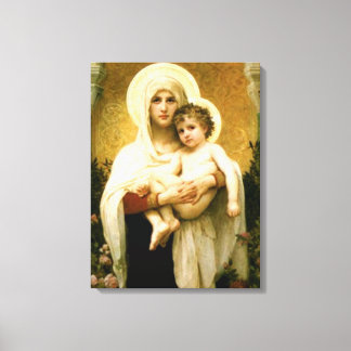 Gezegende Maagd Mary en Baby Child Jesus Canvas Afdruk