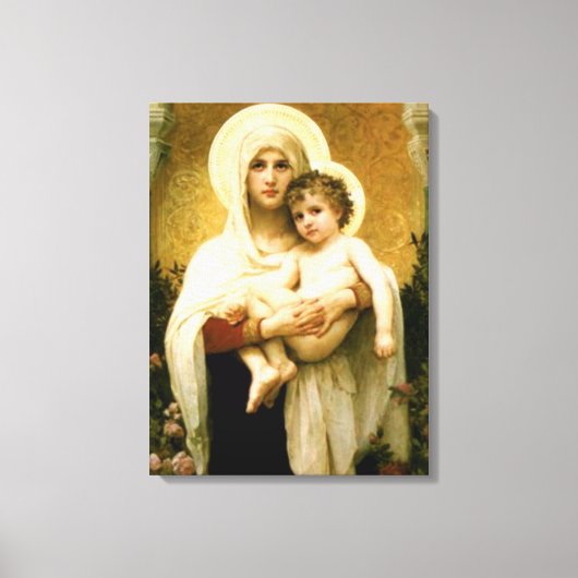 Gezegende Maagd Mary en Baby Child Jesus Canvas Afdruk (Voorkant)