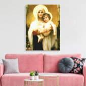 Gezegende Maagd Mary en Baby Child Jesus Canvas Afdruk (Insitu (Woonkamer))