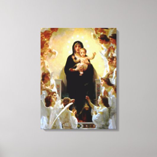 Gezegende Maagd Mary en Baby Child Jesus Canvas Afdruk (Voorkant)