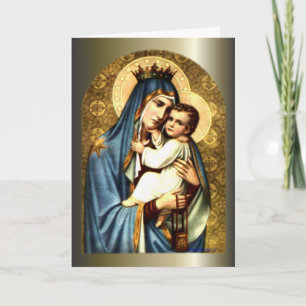 Gezegende Maagd Mary en Baby Child Jesus Kaart