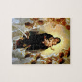 Gezegende Maagd Mary en Baby Child Jesus Legpuzzel (Horizontaal)