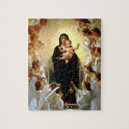 Gezegende Maagd Mary en Baby Child Jesus Legpuzzel (Verticaal)