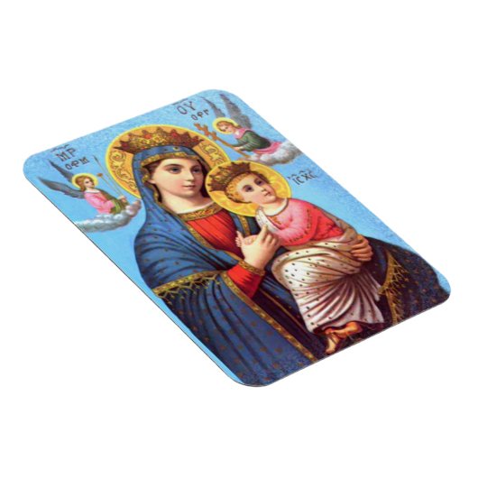 Gezegende Maagd Mary en Baby Child Jesus Magneet (Rechterzijde)