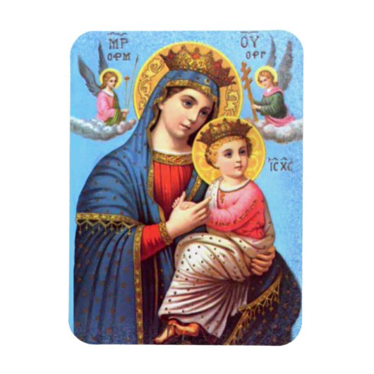 Gezegende Maagd Mary en Baby Child Jesus Magneet (Verticaal)