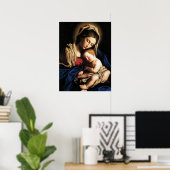 Gezegende Maagd Mary en Baby Child Jesus Poster (Thuiskantoor)