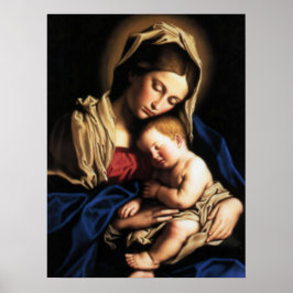 Gezegende Maagd Mary en Baby Child Jesus Poster