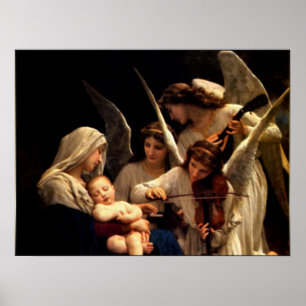 Gezegende Maagd Mary en Baby Child Jesus Poster
