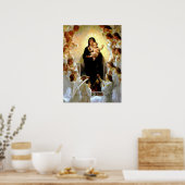 Gezegende Maagd Mary en Baby Child Jesus Poster (Keuken)