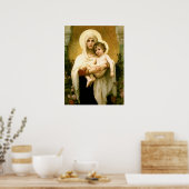 Gezegende Maagd Mary en Baby Child Jesus Poster (Keuken)
