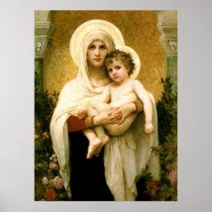 Gezegende Maagd Mary en Baby Child Jesus Poster