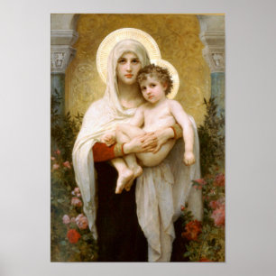 Gezegende Maagd Mary en Baby Child Jesus Poster