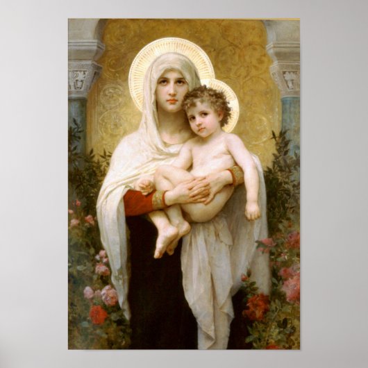 Gezegende Maagd Mary en Baby Child Jesus Poster (Voorkant)