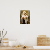 Gezegende Maagd Mary en Baby Child Jesus Poster (Keuken)