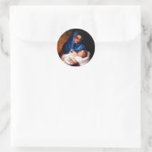 Gezegende Maagd Mary en Baby Child Jesus Ronde Sticker (Tas)