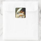 Gezegende Maagd Mary en Baby Child Jesus Vierkante Sticker (Tas)