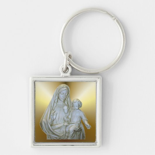 Gezegende Maagd Mary en Kind Jesus Sleutelhanger (Voorkant)