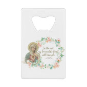 Gezegende Maagd Mary Fatima Religieus Katholiek Creditkaart Flessenopener (Voorkant)