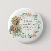 Gezegende Maagd Mary Fatima Religieus Katholiek Ronde Button 5,7 Cm (Voorkant)
