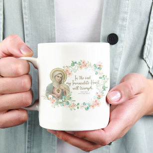 Gezegende Maagd Mary Fatima Religieus Katholiek Tweekleurige Koffiemok
