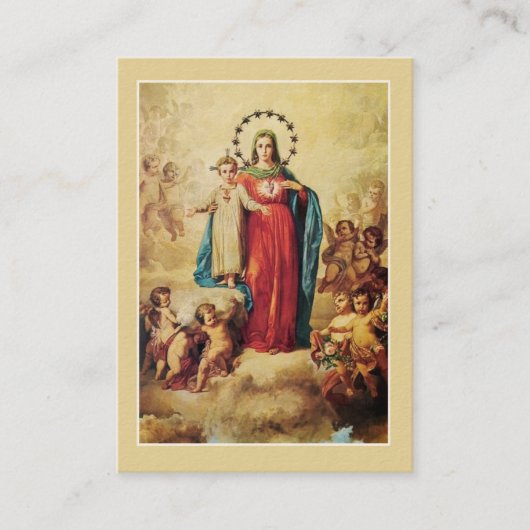 Gezegende maagd Mary Jesus Angels Memorare gebed Visitekaartje (Voorkant)
