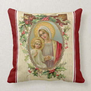 Gezegende Maagd Mary Jesus Kerstmis Kussen