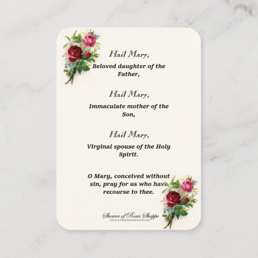 Gezegende Maagd Mary Jesus Prayer Religieuze Kaart Plaatskaartje (Achterkant)