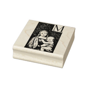 Gezegende Maagd Mary Jesus Religious Rubberstempel