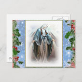 Gezegende Maagd Mary Kerstmis briefkaarten (Voorkant / Achterkant)
