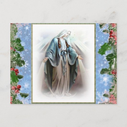 Gezegende Maagd Mary Kerstmis briefkaarten (Voorkant)