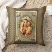 Gezegende Maagd Mary Lady van de Rosary Jesus Kussen (Deken)