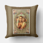 Gezegende Maagd Mary Lady van de Rosary Jesus Kussen (Achterkant)
